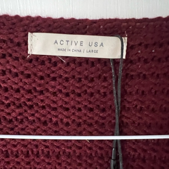 Burgundy Large sweater cardigan - Picture 2 of 3